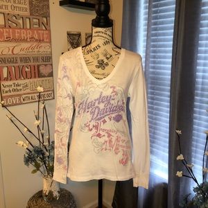 OBX Harley Davidson Gorgeous Rhinestone top